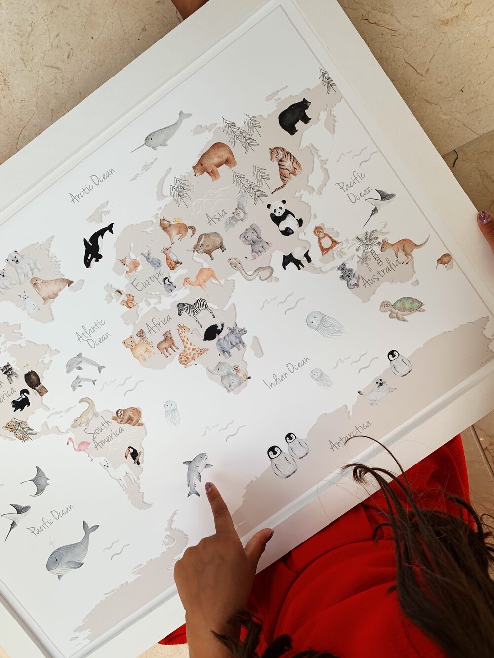 LITTLE ROGLETS/World Map Fine Art Print