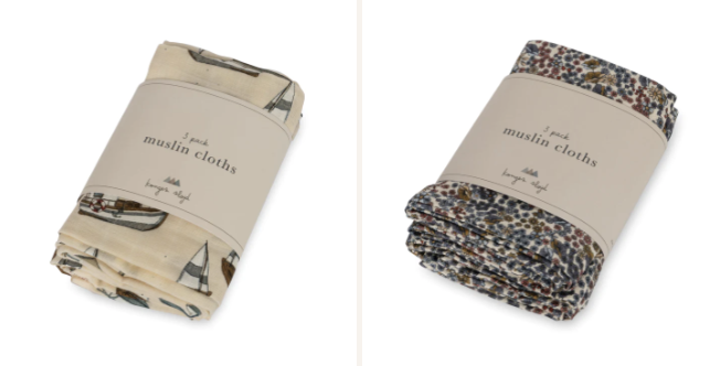 Konges Slojd/ MUSLIN CLOTH GOTS /おくるみ3枚セット