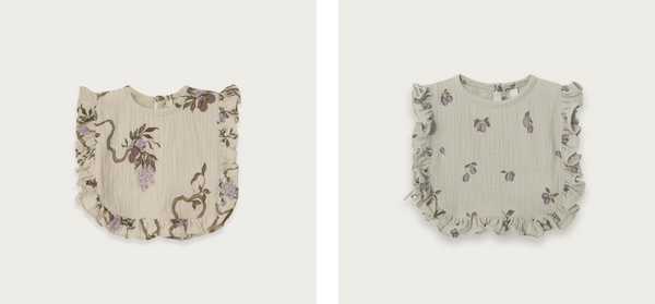 【新品】スリーパー　リバティ　garbo&friends インポート  コットン garbo&friends/Muslin Frill Bib (コットンスタイ2種