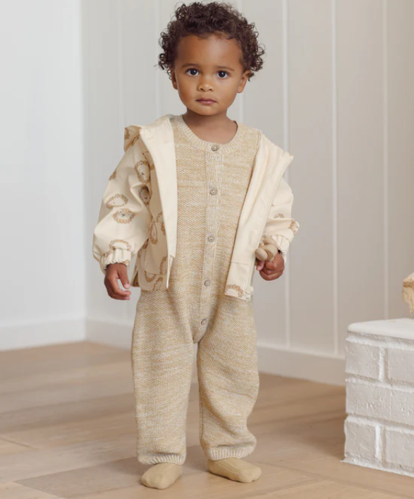 QUINCY Mae/RAIN COAT LIONS/ECRU / レインコート【2-3Y/4-5Y】