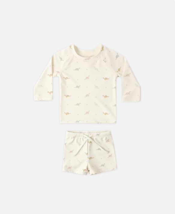 QUINCY Mae/FINN RASHGUARD + SHORT SET /DINO /ラッシュガード+ショーツ【2-3Y/4-5Y】