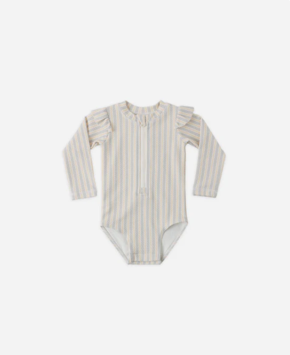 QUINCY Mae/BYRON RASHGUARD OP /BLUE + BS STRIPE /スイムウェア【18-24M/2-3Y/4-5Y】
