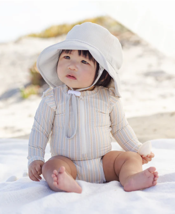 QUINCY Mae/BYRON RASHGUARD OP /BLUE + BS STRIPE /スイムウェア【18-24M/2-3Y/4-5Y】