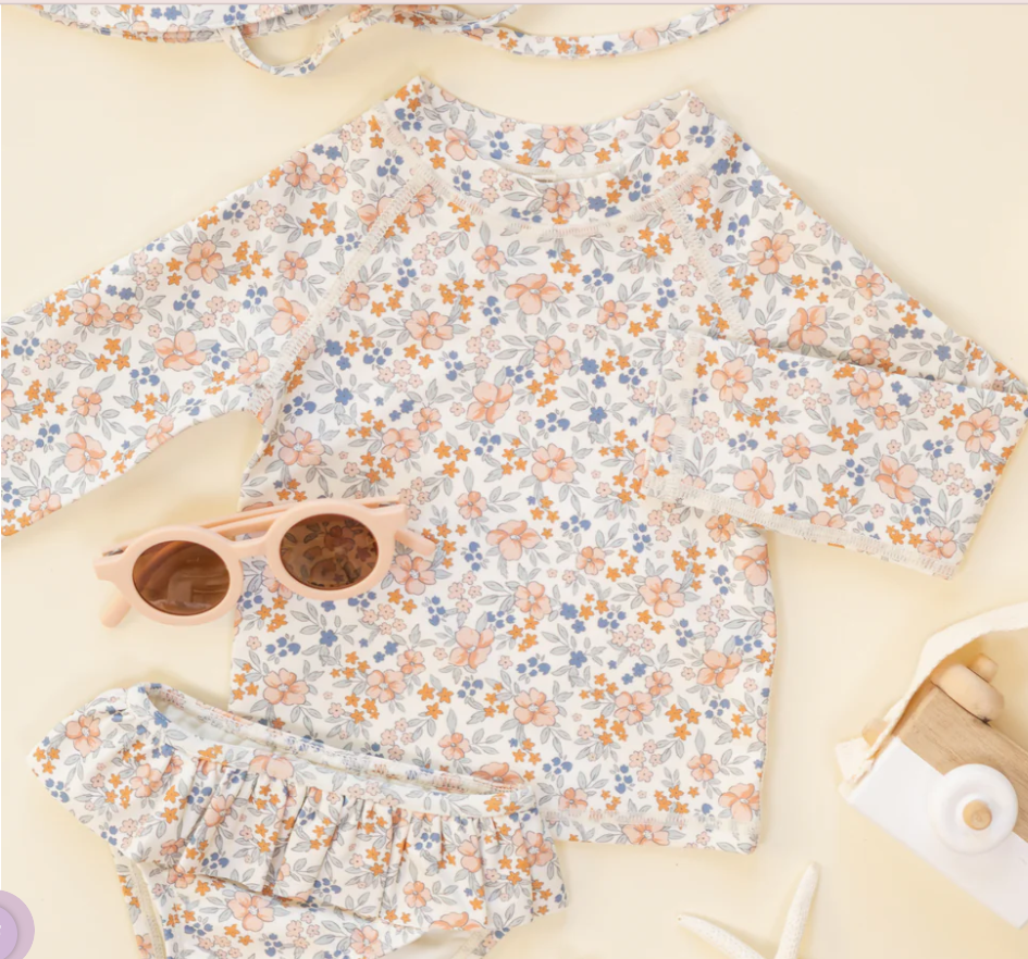 Rylee+Cru /RASHGUARD GIRLS SET /FLOWER FIELDS /ラッシュガードセット【18-24M/2-3Y/4-5Y】