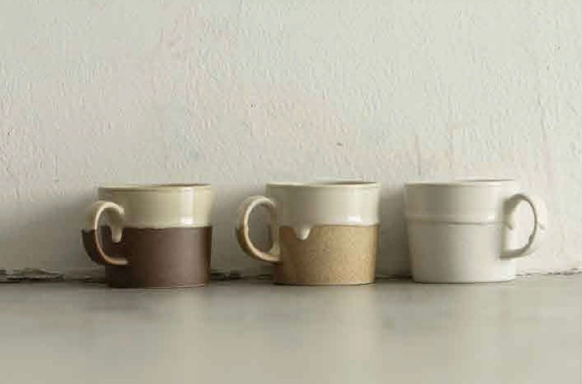 ANGLE/BEIGE DROP MUG 【BEIGE/BROWN】