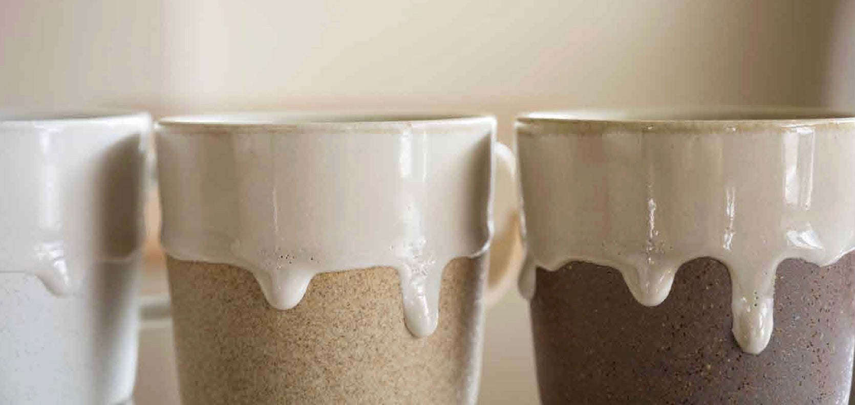 ANGLE/BEIGE DROP MUG 【BEIGE/BROWN】