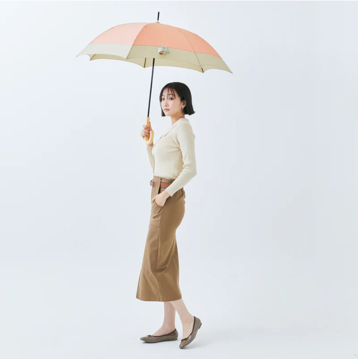 U-DAY/RE:PET LONG バイカラー長傘 【Black/Turquoise/Pink】