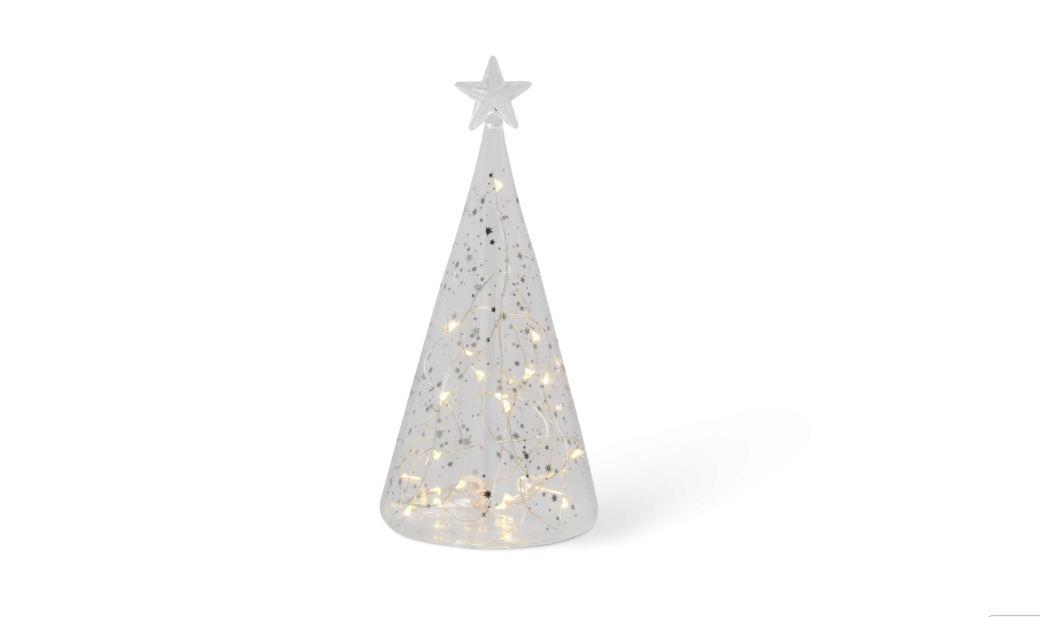 rader/LED Glass fir tree/stars small/LEDガラスツリ【silver/gold】
