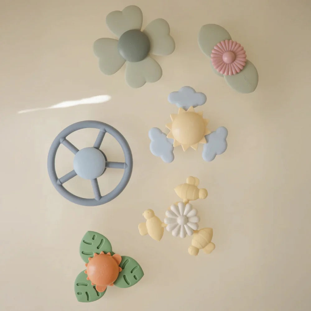 Mushie/Suction Spinner Toy スピナートイ【Dino/Sunshine/Lucky/Wheel/Bee】