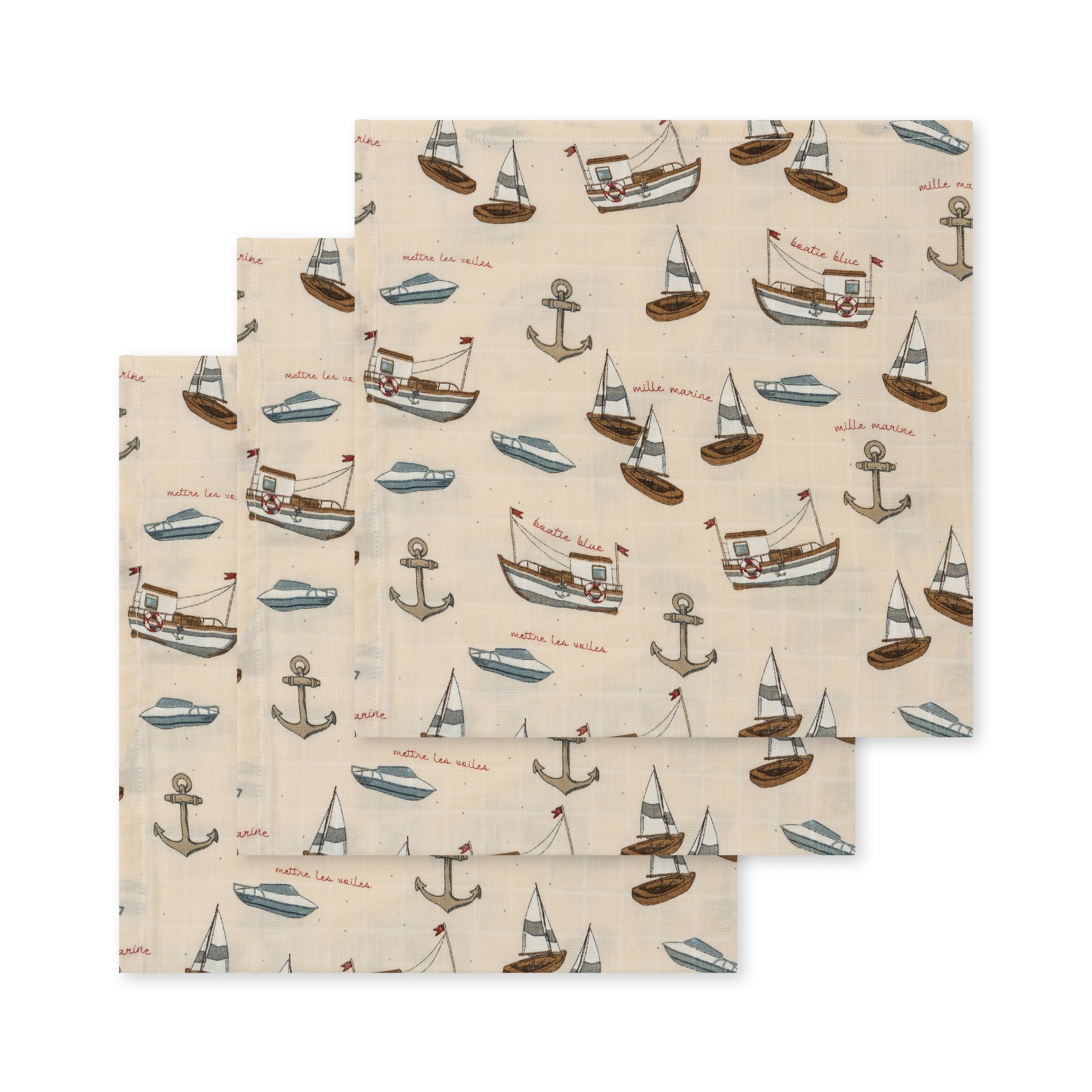 Konges Slojd/ MUSLIN CLOTH GOTS /おくるみ3枚セット