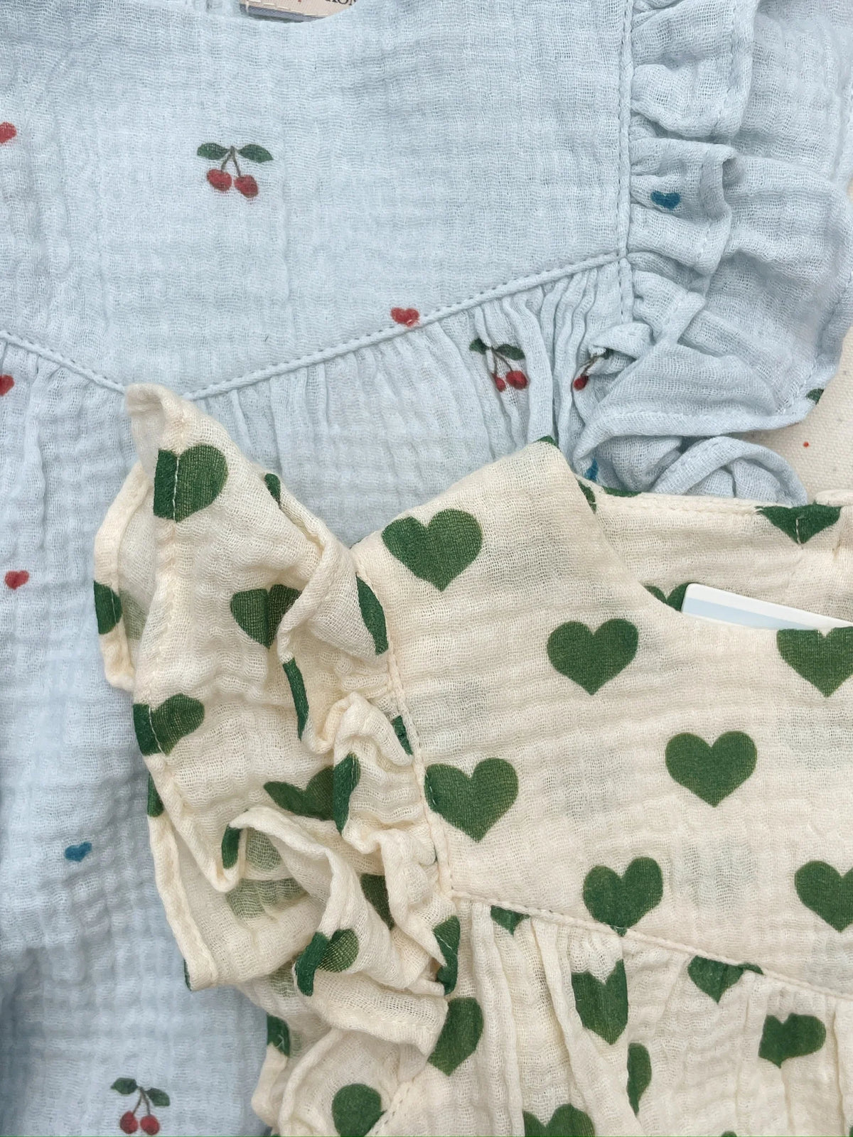 Konges Slojd/COCO ROMPER GOTS/CHERRY BLUE COEUR/ドレス【12ヶ月/18ヶ月】