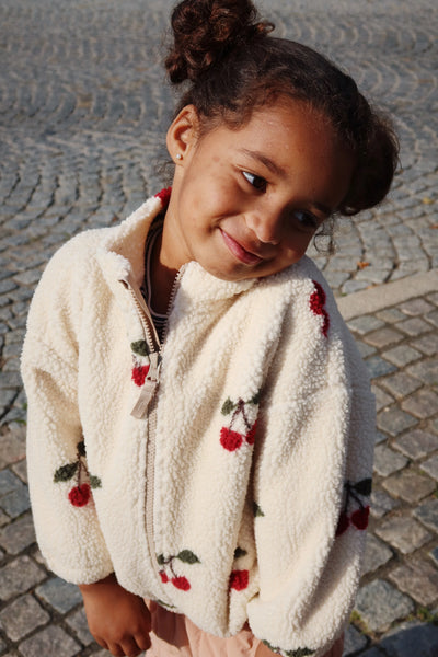 【タグ付き新品】詩仙堂 手染めちりめんショートケープ ボレロジャケット赤 格子柄 Konges Slojd/JODY TEDDY JACKET/チェリー柄ジャケット 【2歳/3歳/4歳