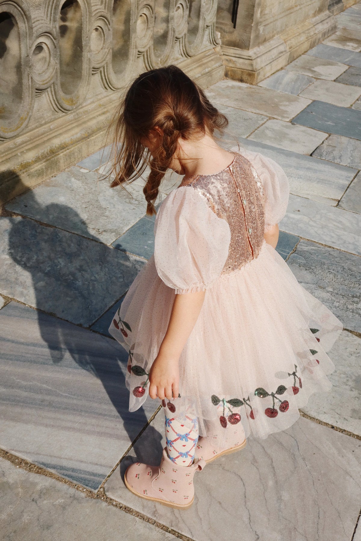 Konges Slojd/BOW JAQUARD TIGHTS/リボン柄タイツ2P 【6-9ヶ月~6-7歳】