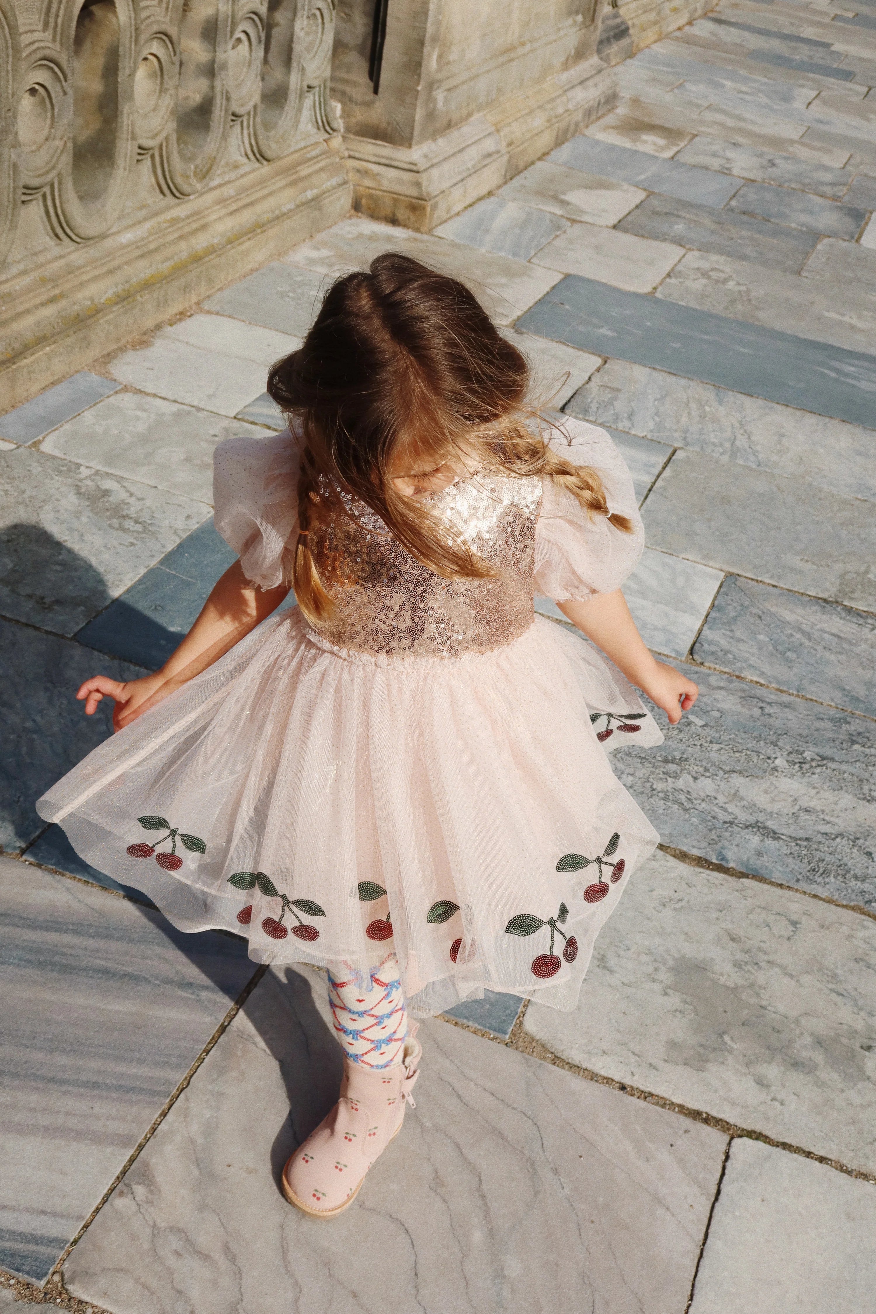 Konges Slojd/BOW JAQUARD TIGHTS/リボン柄タイツ2P 【6-9ヶ月~6-7歳】