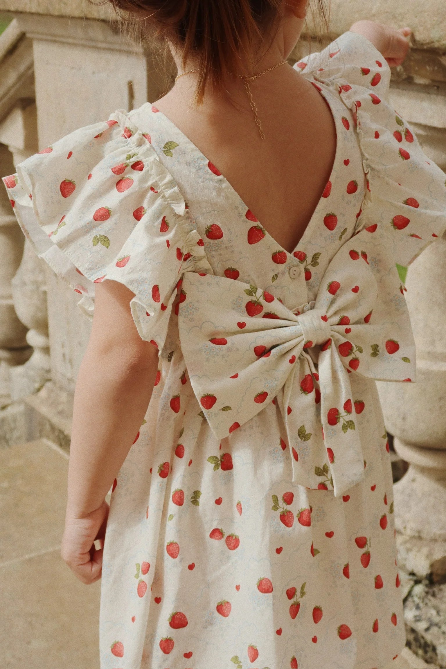 Konges Slojd/EVIA BOW DRESS /MARMALADE【18ヶ月~4歳】
