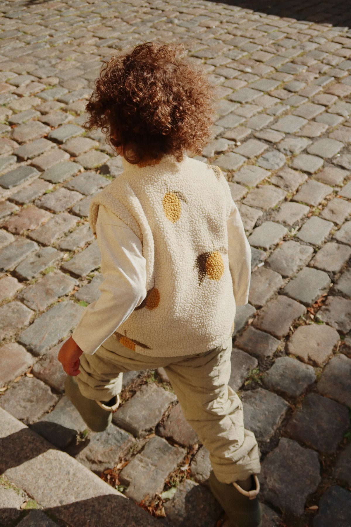 Konges Slojd/JODY TEDDY VEST GRS/ レモン柄ベスト 【18ヶ月/2歳/3歳/4歳】