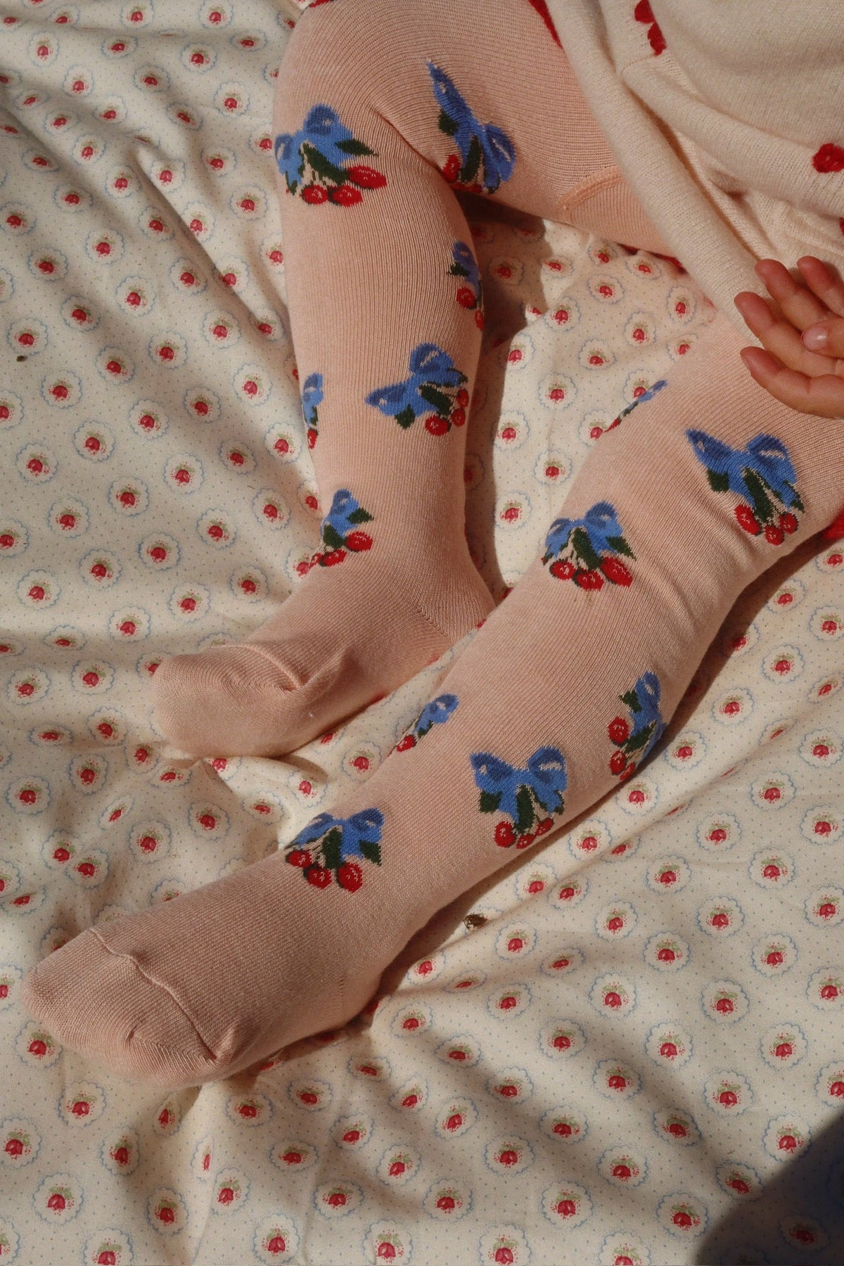 Konges Slojd/2 PACK FLOWER AND CHERRY JACQUARD TIGHTS/タイツ2足セット【6-9か月〜6-7歳】