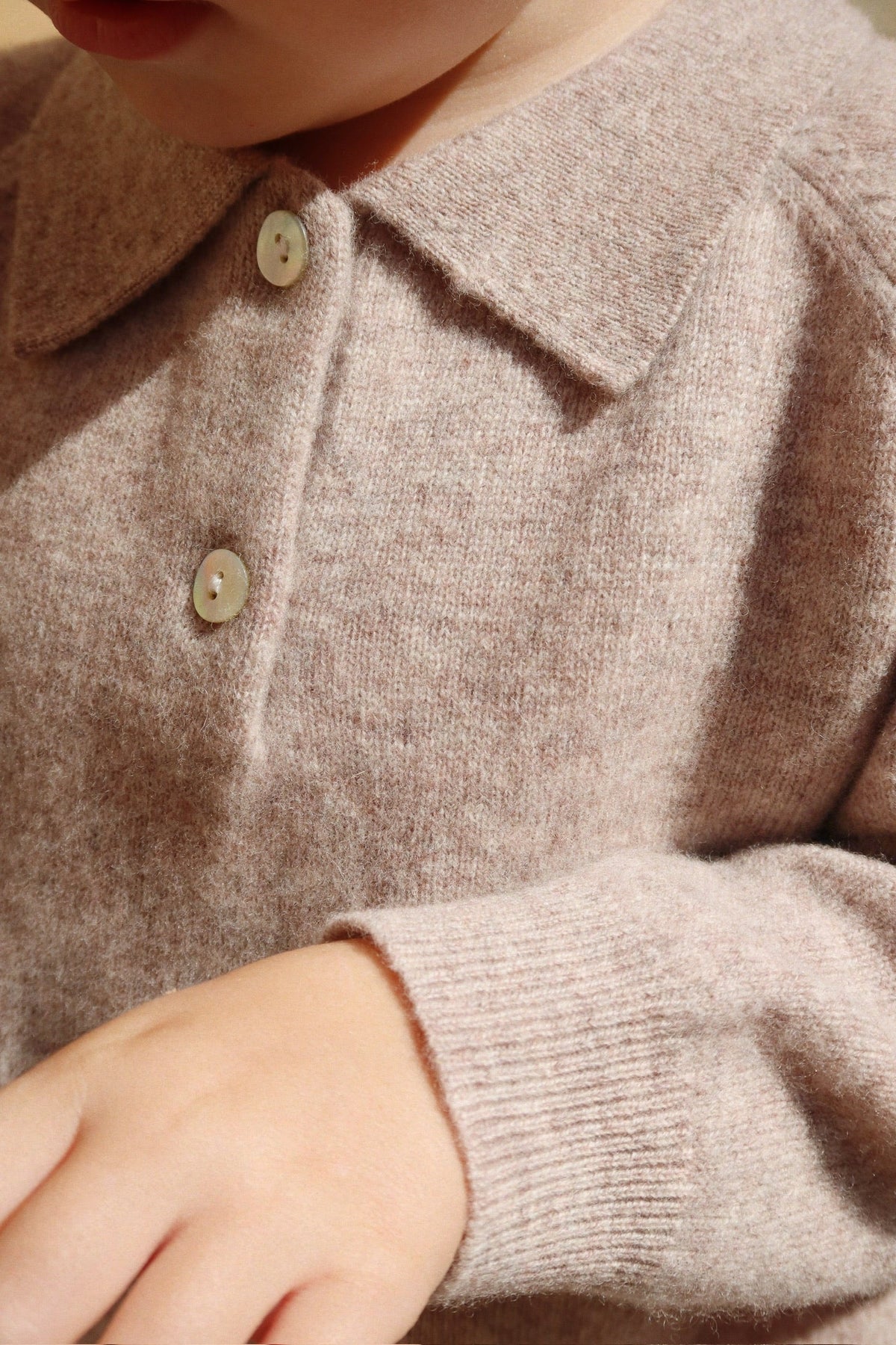 Konges Slojd/BASI POLO/OATMEAL MELANGE/ニットポロシャツ【18ヶ月/2歳/3歳/4歳】