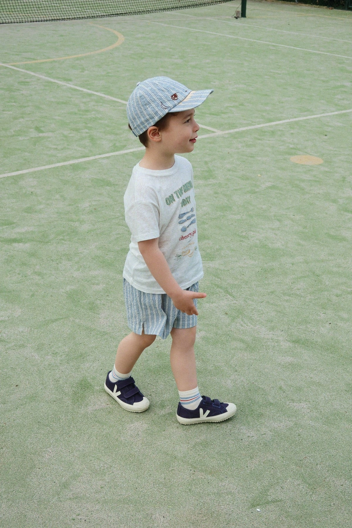 Konges Slojd/ELLIOT SHORTS GOTS/TRIO BLEU STRIPE/ショーツ【18ヶ月/2歳/3歳/4歳】