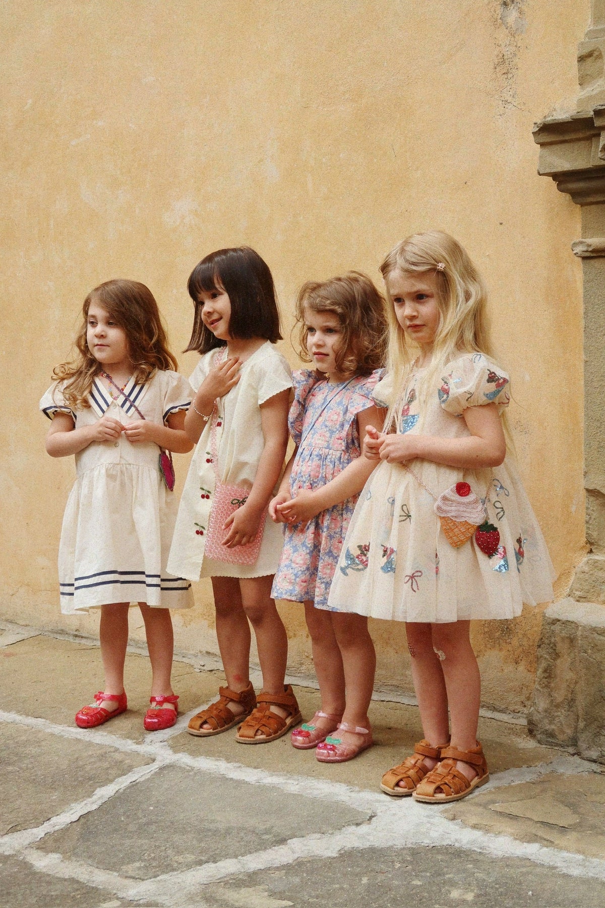 Konges Slojd/KIM FRILL DRESS GOTS/SNACK TIME/ドレス【18ヶ月/2歳/3歳/4歳】