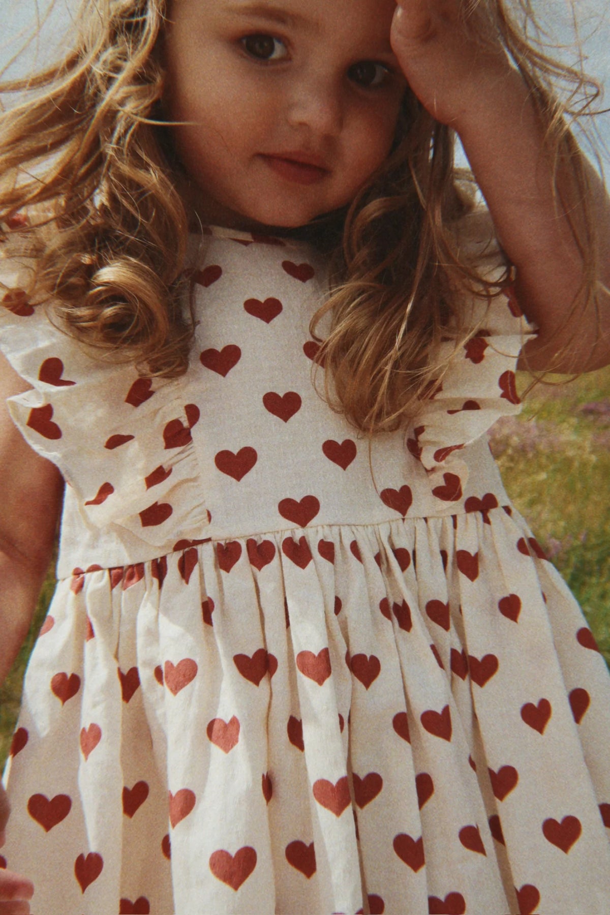 Konges Slojd/CIANNA BOW DRESS GOTS/AMOUR ROUGE/ドレス【2歳/3歳/4歳】