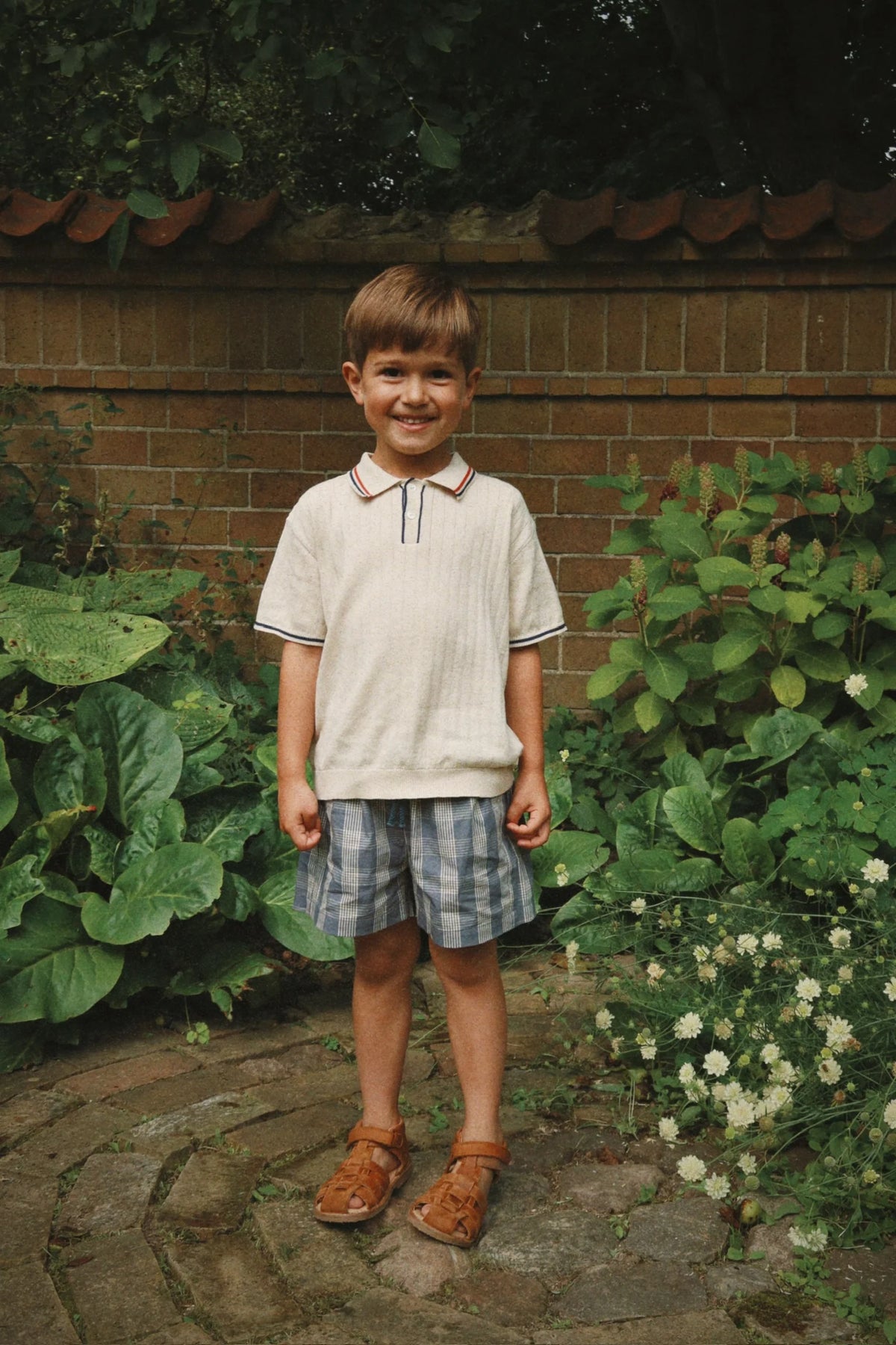 Konges Slojd/MIO KNIT POLO GOTS/ALMOND MILK/ポロシャツ【2歳/3歳/4歳】