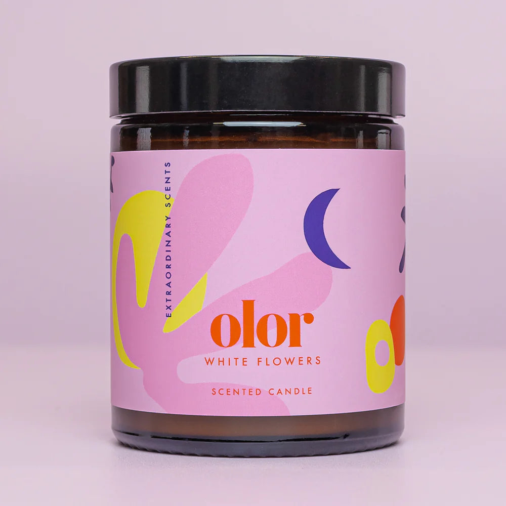 olor/ ホワイトフラワー ジャーキャンドル