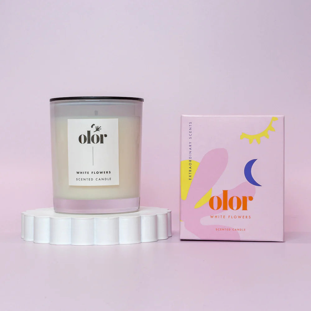 olor/ ホワイトフラワー クラシックキャンドル