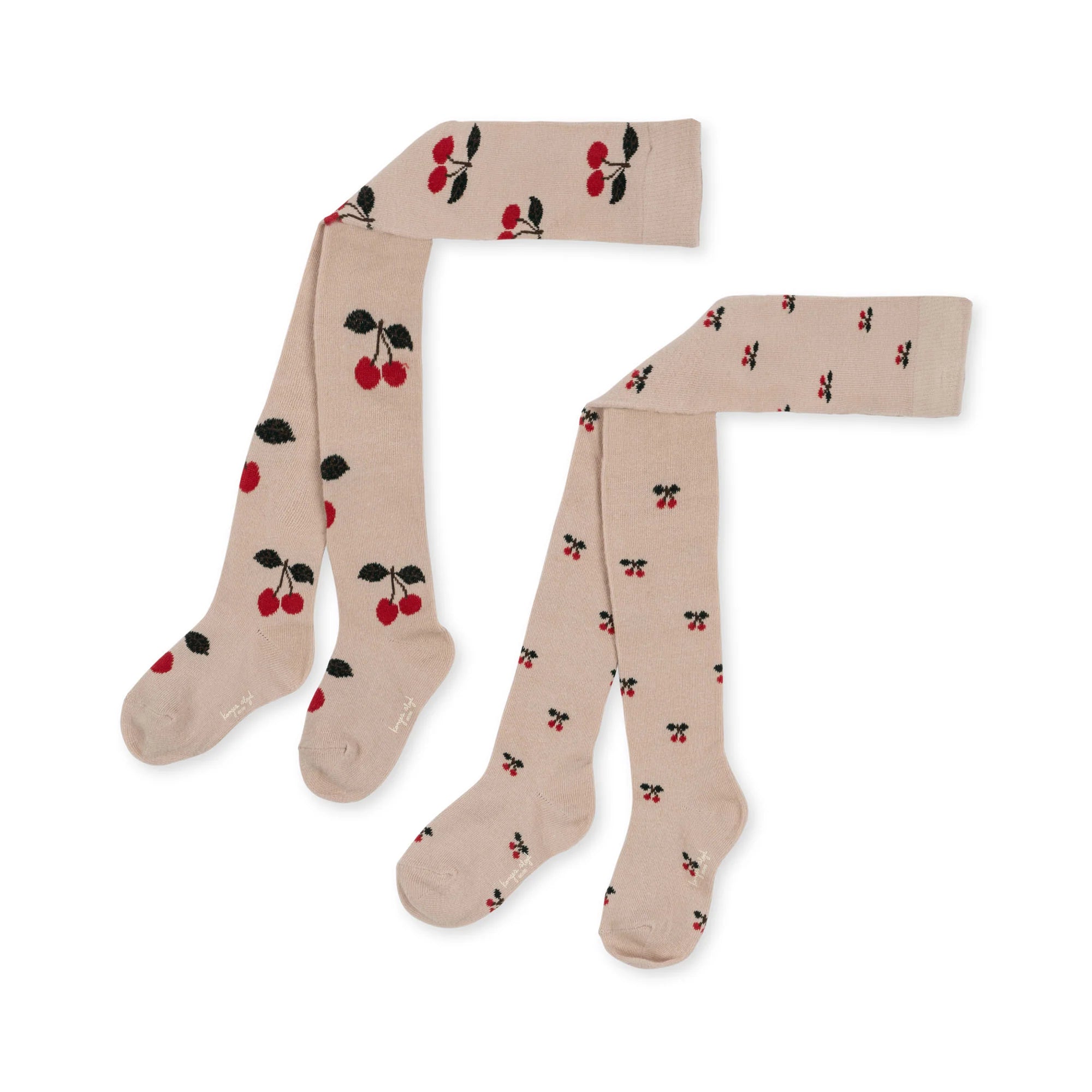 Konges Slojd/2 PACK JACQUARD TIGHTS/チェリー柄タイツ2P 【6-9ヶ月~6-7歳】