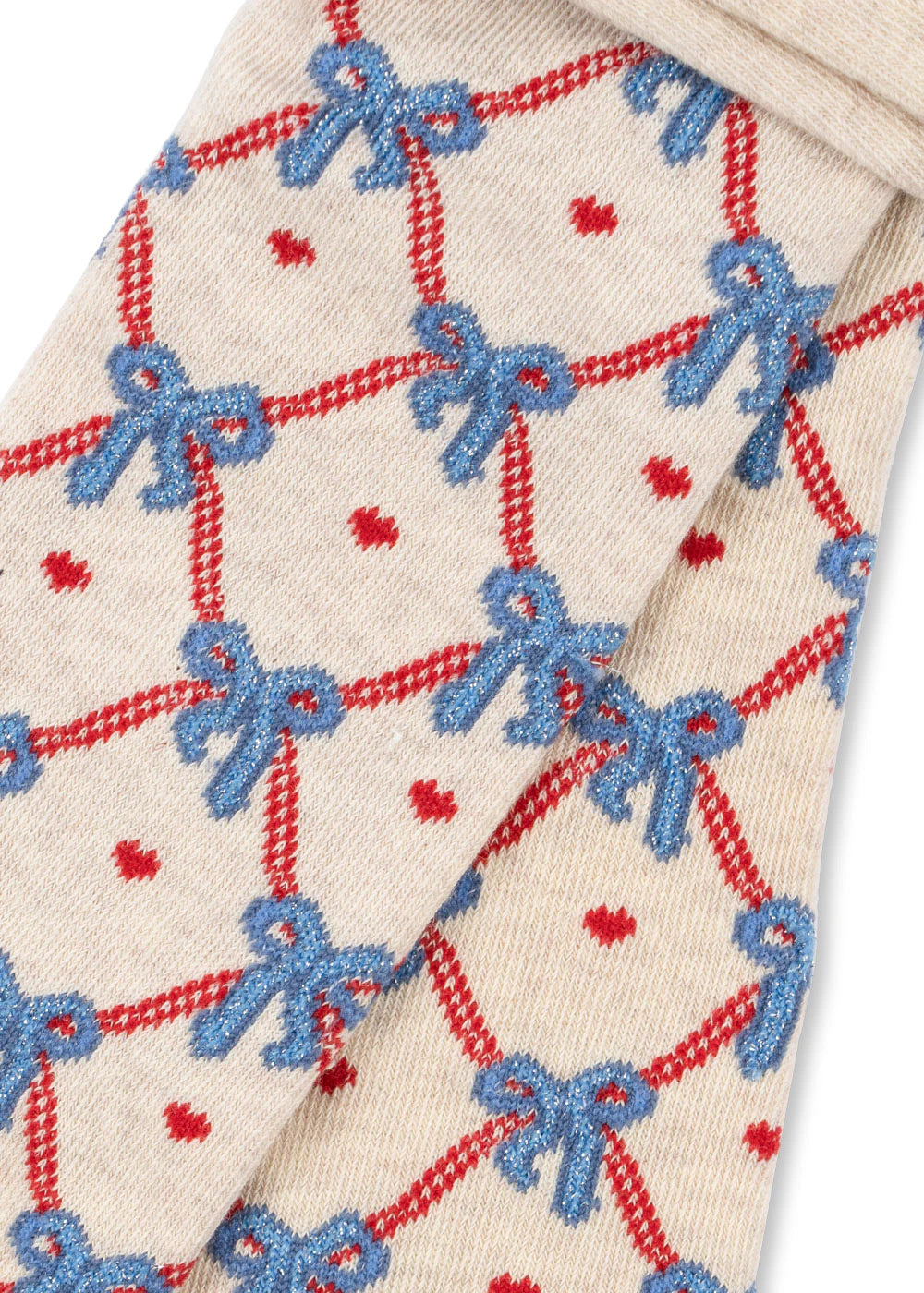 Konges Slojd/BOW JAQUARD TIGHTS/リボン柄タイツ2P 【6-9ヶ月~6-7歳】