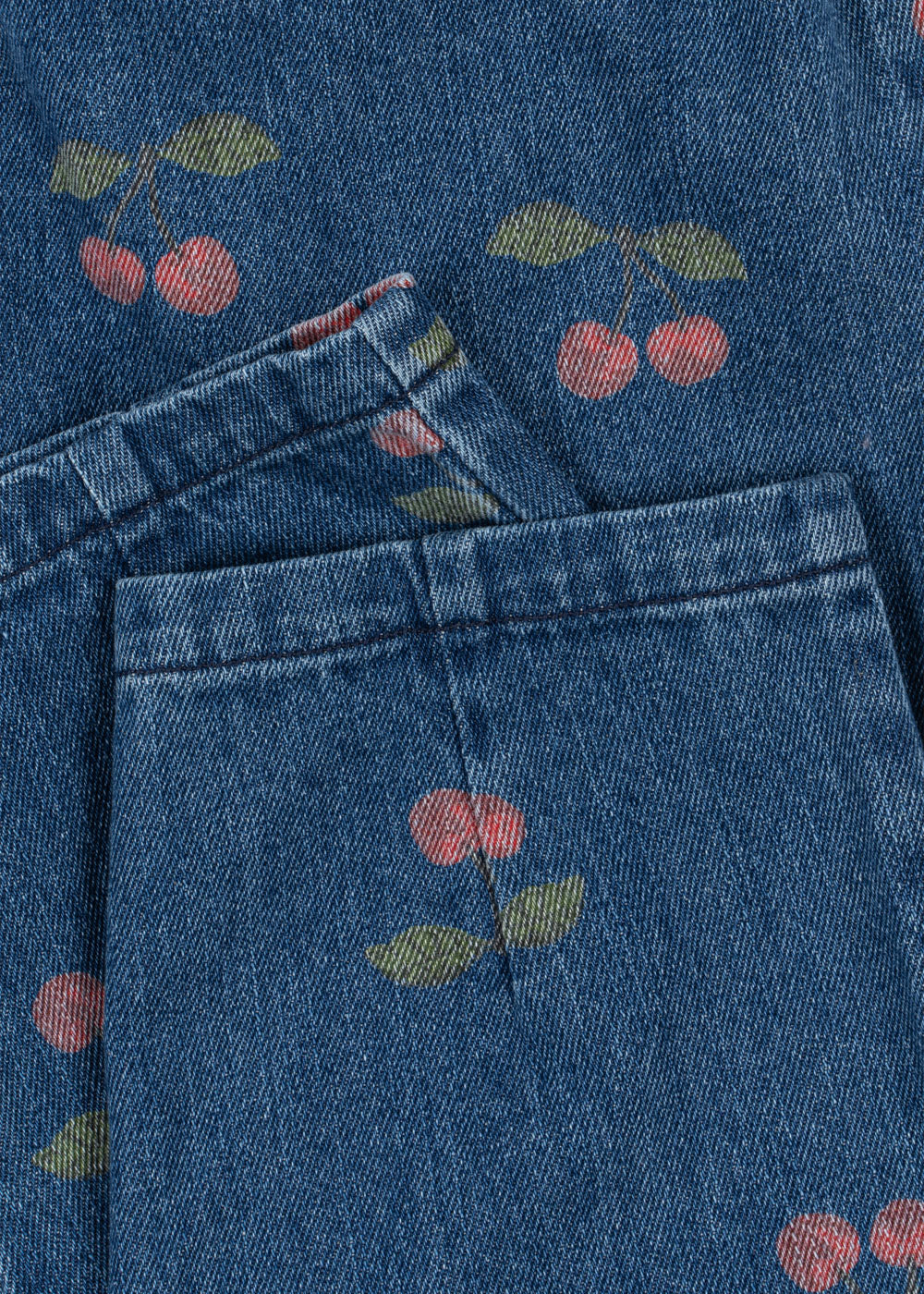 Konges Slojd/MAGOT FRILL PANTS/チェリー柄デニムパンツ【2歳/3歳/4歳】