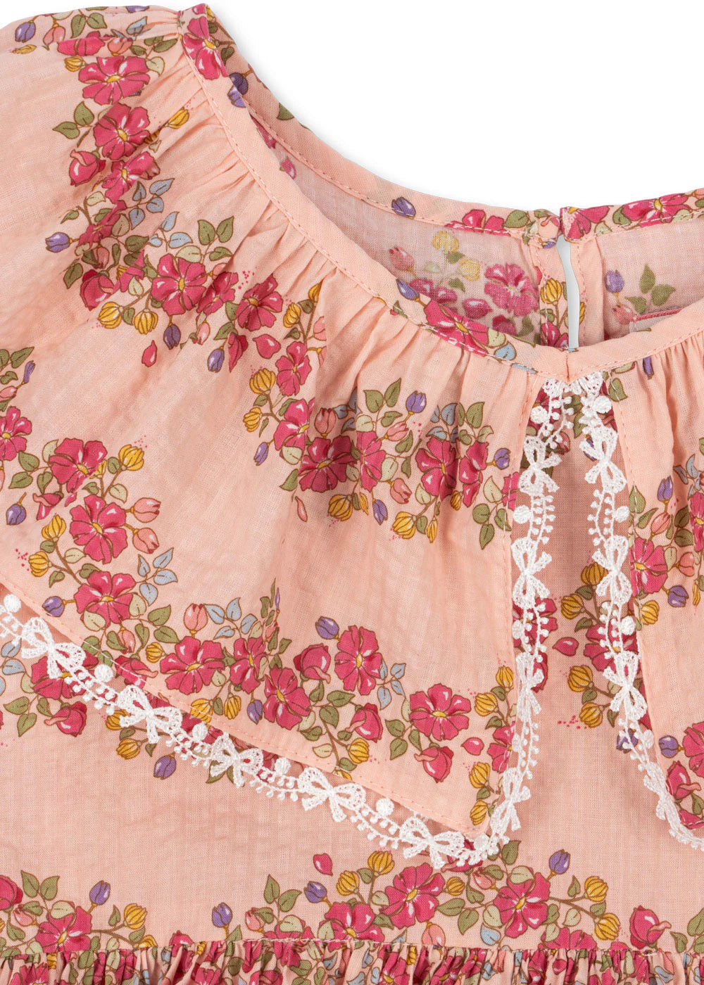 Konges Slojd/BELLA FRILL DRESS/ FLORIA PINK【18ヶ月~4歳】