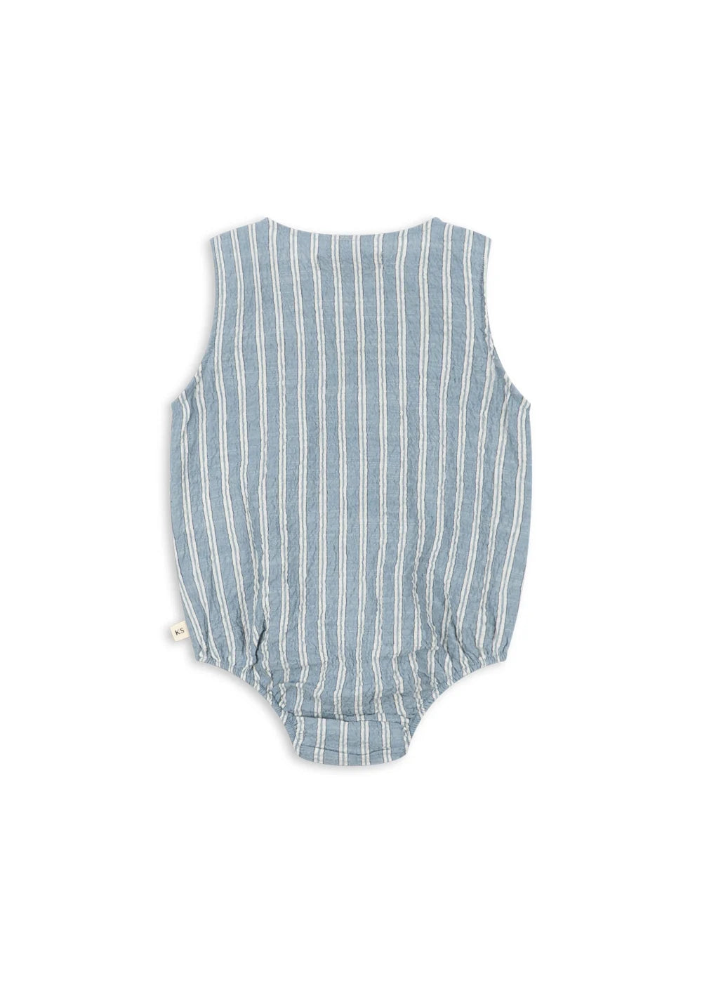 Konges Slojd/ELLIOT ROMPER GOTS/TRIO BLEU STRIPE/ロンパース【12ヶ月/18ヶ月】