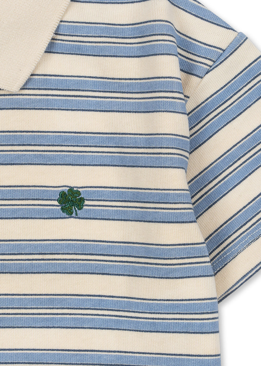 Konges Slojd/SPOTTY SS POLO GOTS/STRIPE CIEL/ポロシャツ【18ヶ月/2歳/3歳/4歳】