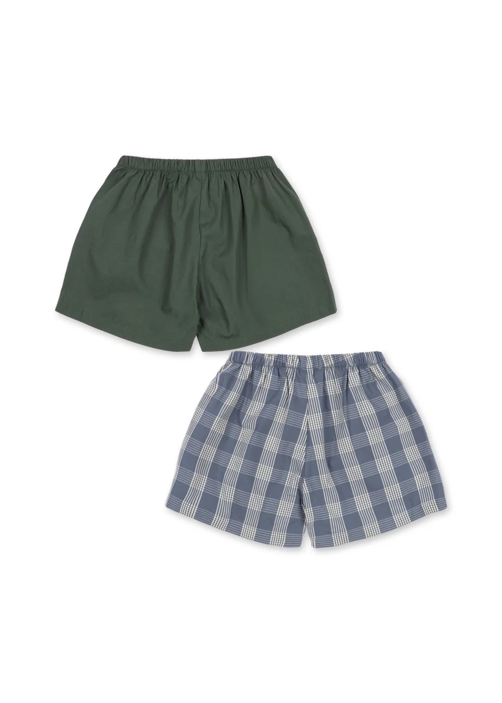 Konges Slojd/2 PACK VERNE SHORTS GOTS/FLINT CHECK/CILANTRO/ショートパンツ2点セット【2歳/3歳/4歳】