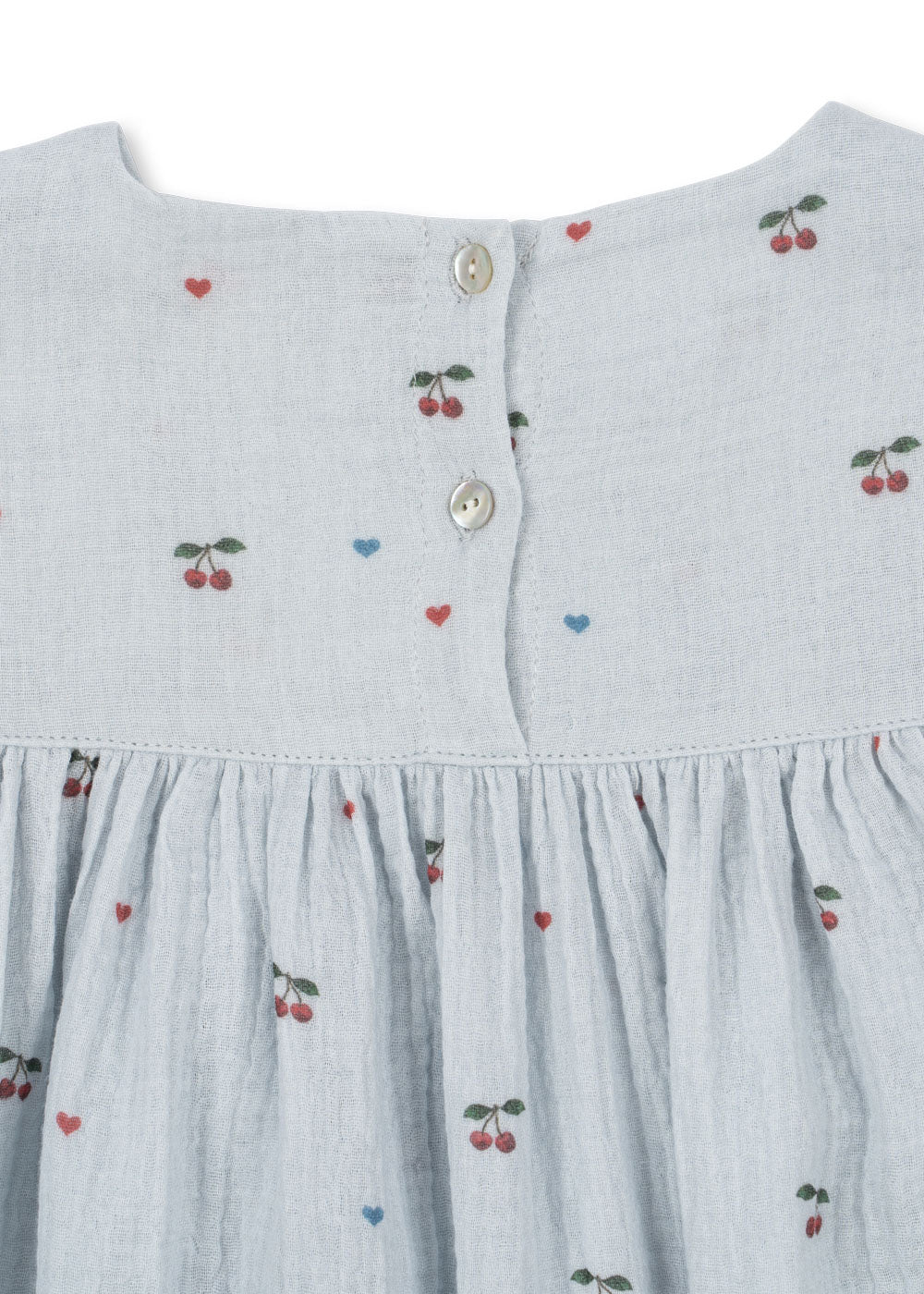 Konges Slojd/COCO DRESS GOTS/2Y/CHERRY BLUE COEUR/ドレス【2歳/3歳/4歳】