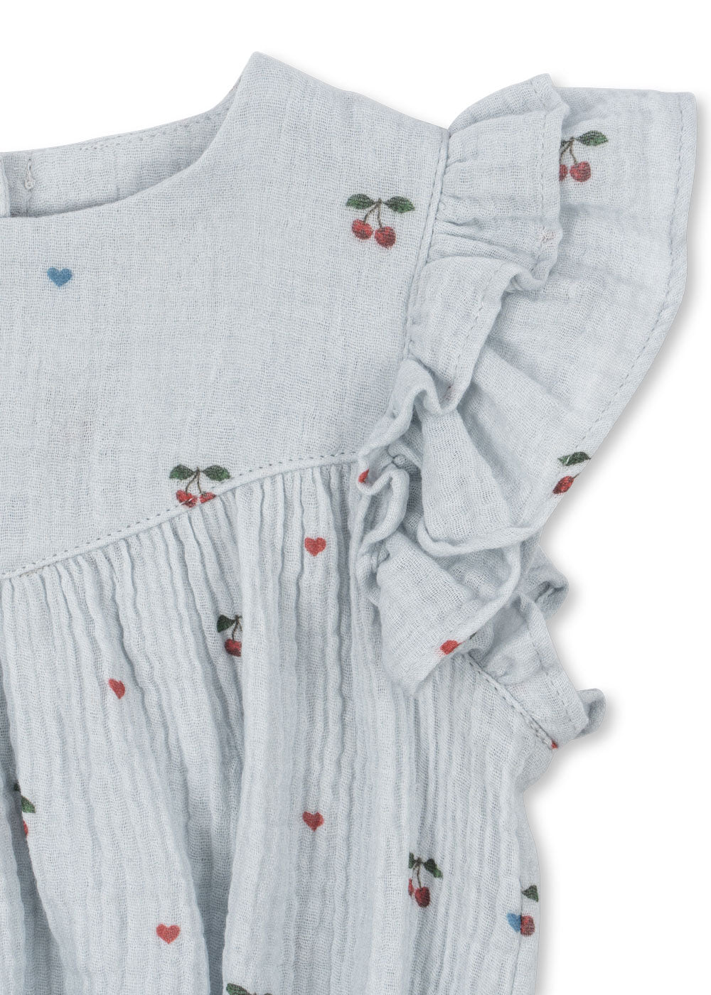 Konges Slojd/COCO ROMPER GOTS/CHERRY BLUE COEUR/ドレス【12ヶ月/18ヶ月】