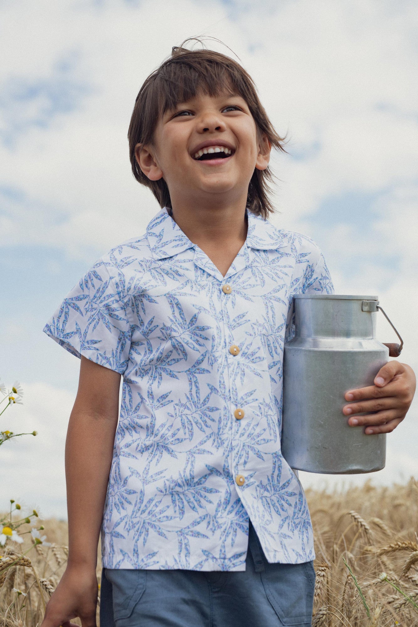 Marie Puce/CARAIBE Shirt【3Y・4Y】ヤシの木柄のシャツ