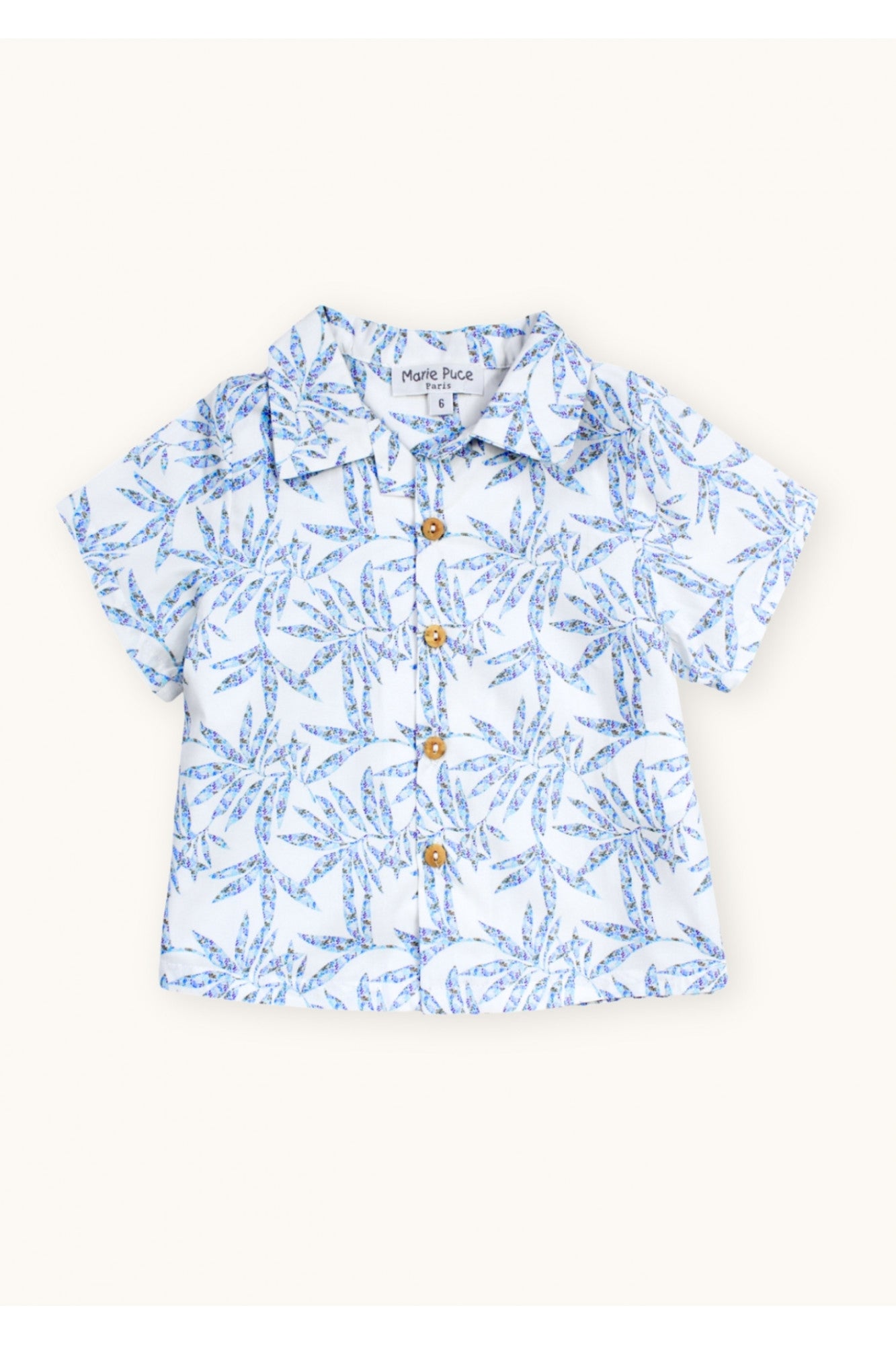 Marie Puce/CARAIBE Shirt【3Y・4Y】ヤシの木柄のシャツ