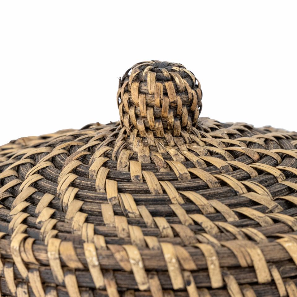 Bloomingville/Leoonie Basket 蓋つきラタンバスケット