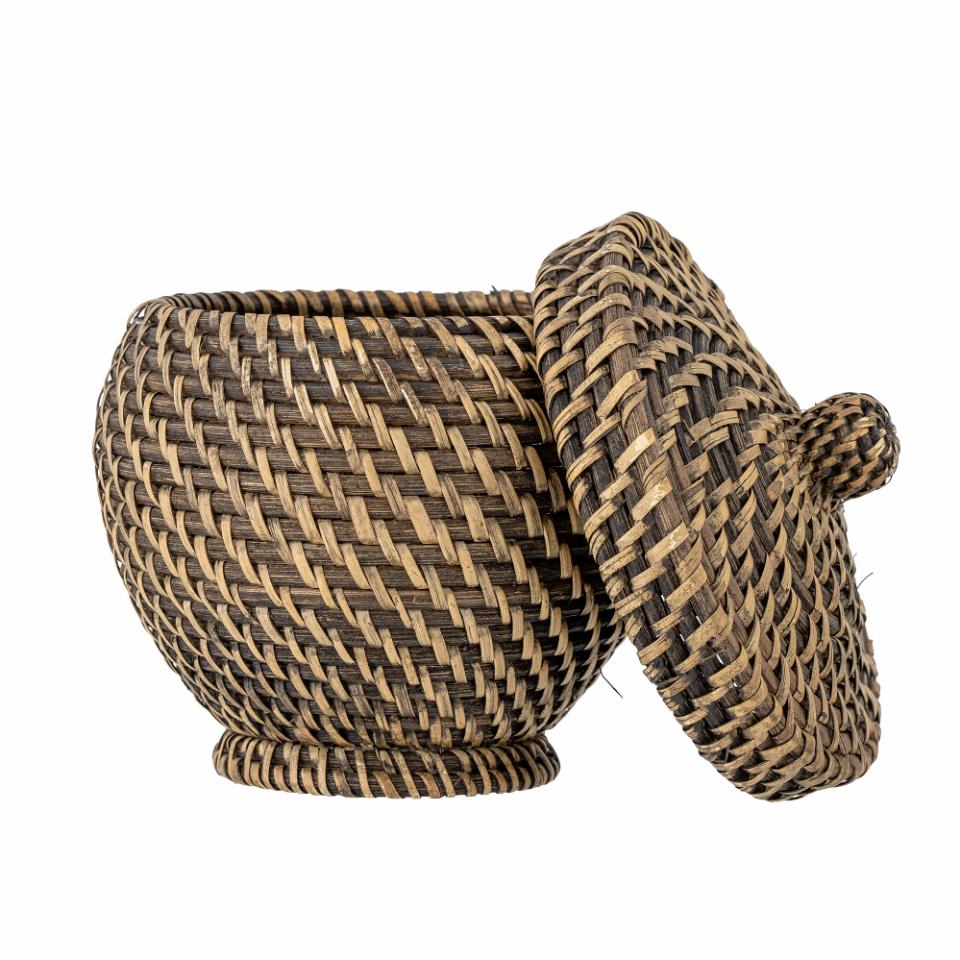 Bloomingville/Leoonie Basket 蓋つきラタンバスケット