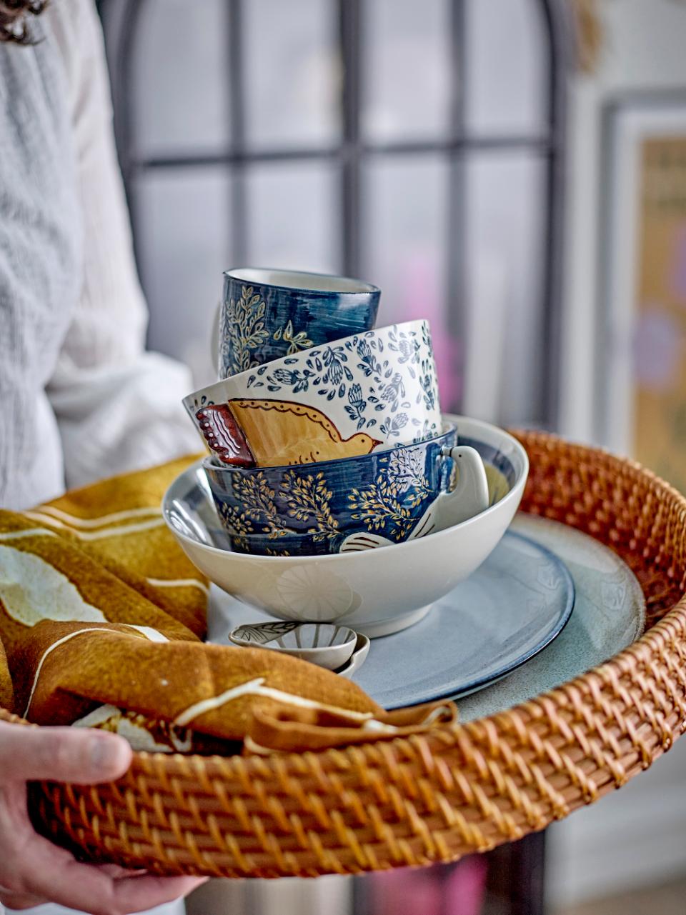 Bloomingville/Hezha Bowl 【Blue/Nature】