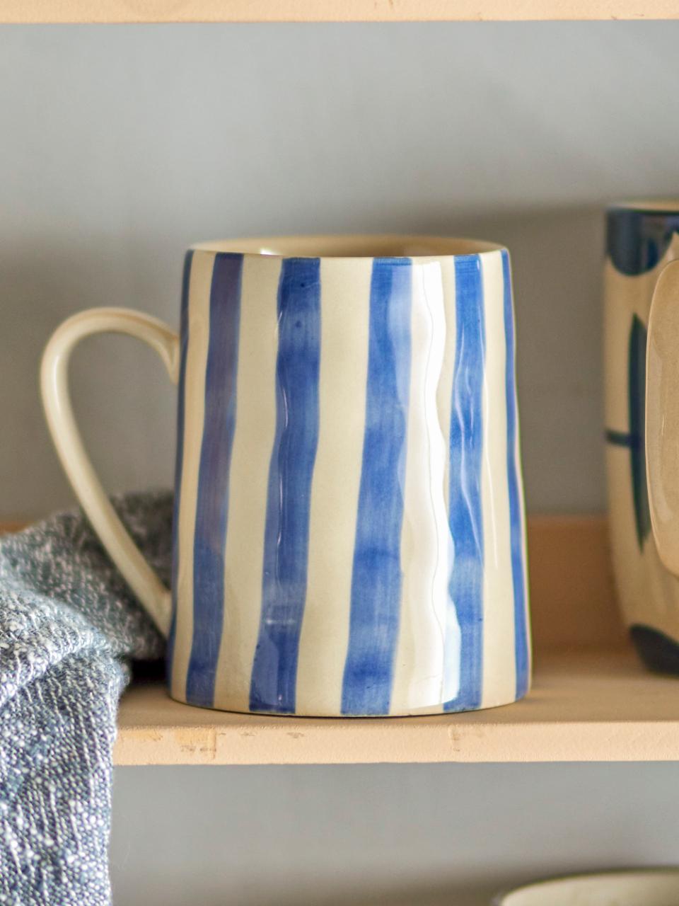 Bloomingville/Begonia Mug マグカップ【Brown/Blue】