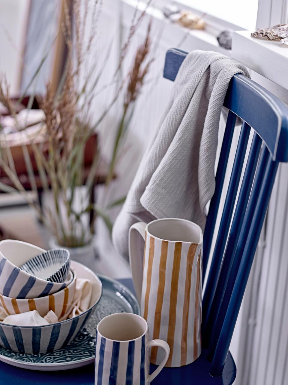 Bloomingville/Begonia Mug マグカップ【Brown/Blue】