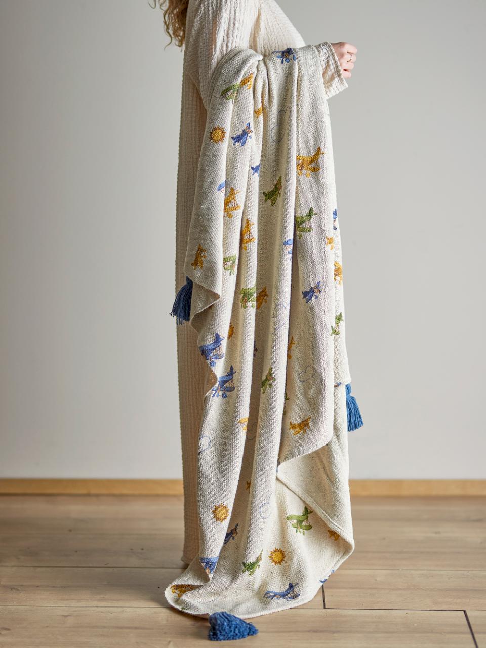 Bloomingville MINI/Plane Throw ブランケット