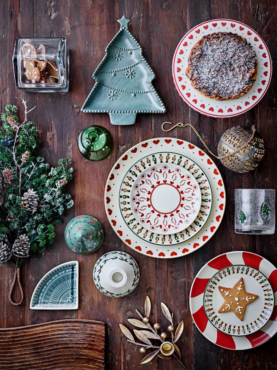 Bloomingville/Alder Serving Plate クリスマスツリーのプレート