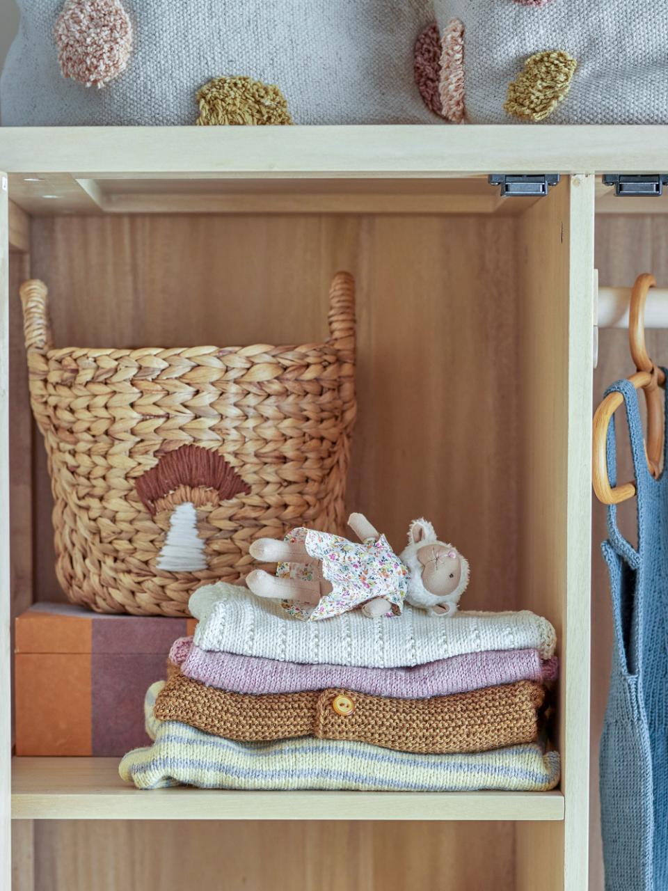 Bloomingville MINI/Agnes Basket, Nature, Water Hyacinth 2個セット