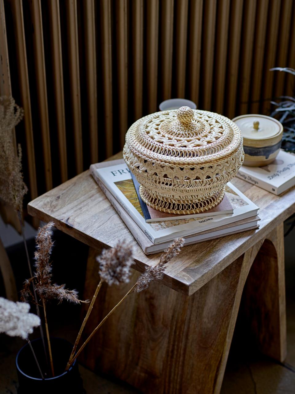 Bloomingville/Nil Basket 蓋つきラタンバスケット