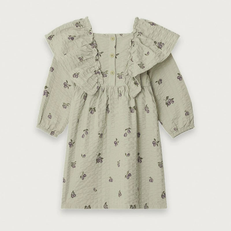 garbo&friends/Seersucker LS Dress 1-2y/3-4y (長袖ワンピース)