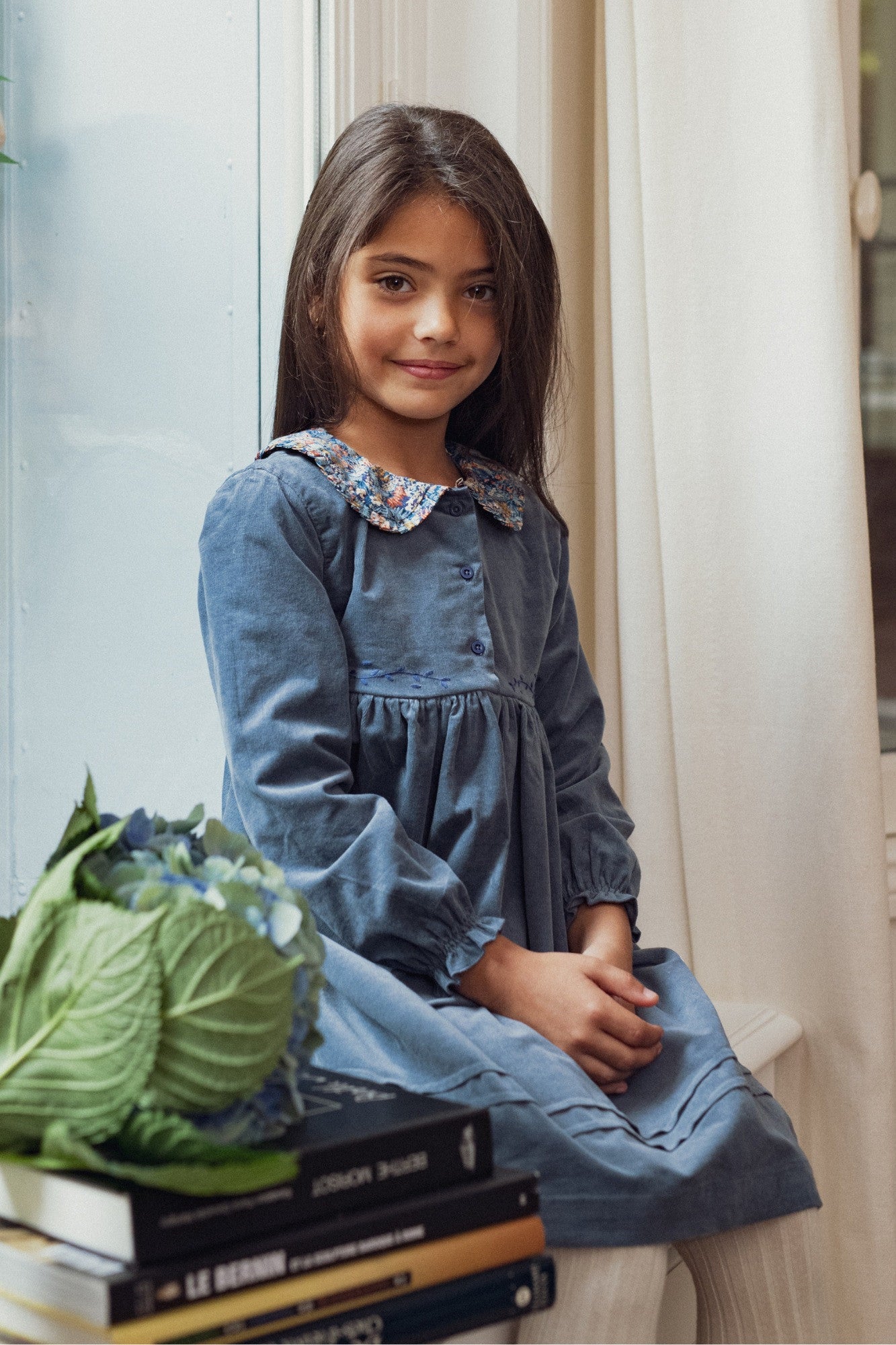 Marie Puce/Pauline Dress ブルー【3Y・4Y】